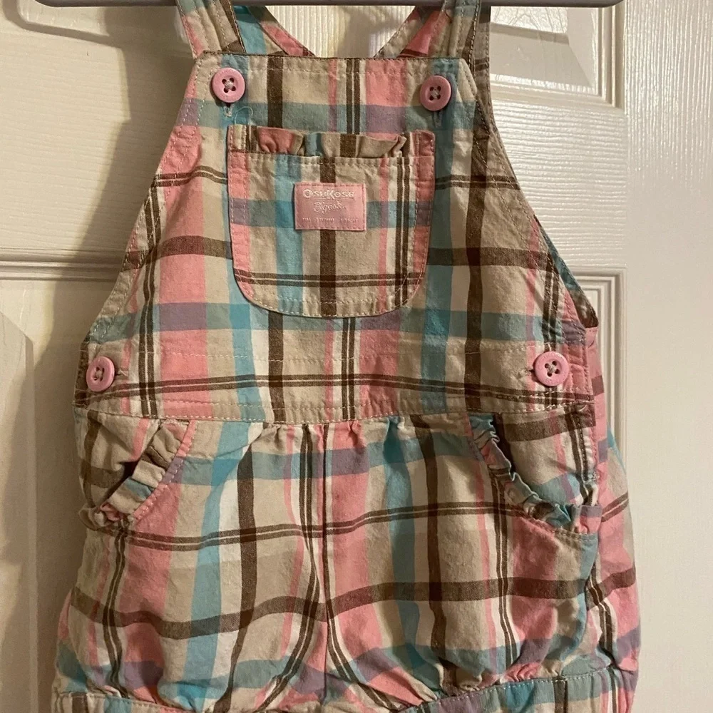 Plaid Oshkosh B’Gosh Overalls